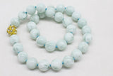 Angel Larimar Necklace Round Beads for Women