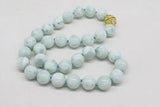 Angel Larimar Necklace Round Beads for Women