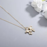 Sterling Silver Love Diamond Pendant Collarbone Chain Necklace