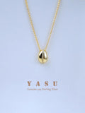 Yasu 925 Silver Coffee Bean Pendant Women Necklace Clavicle Chain Fine Jewelry