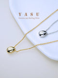 Yasu 925 Silver Coffee Bean Pendant Women Necklace Clavicle Chain Fine Jewelry