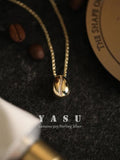 Yasu 925 Silver Coffee Bean Pendant Women Necklace Clavicle Chain Fine Jewelry