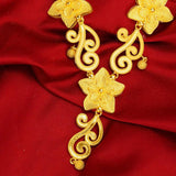 NC5336 Flower Leaves 24KT Necklace for Bride, Anniversary, Party Gift