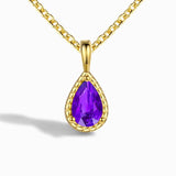 S925 Sterling Silver Pendant Necklace with Colorful Gems