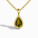 S925 Sterling Silver Pendant Necklace with Colorful Gems