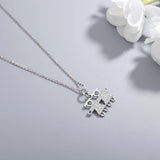 925S Silver Diamond Pendant Chain Necklace