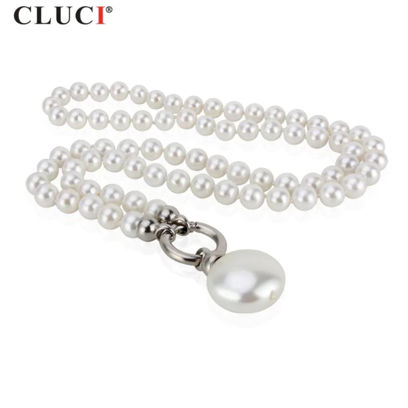 36in Shell & Coin Pearl Necklace for Women Party BN006SB