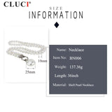 36in Shell & Coin Pearl Necklace for Women Party BN006SB