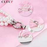 36in Shell & Coin Pearl Necklace for Women Party BN006SB