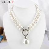 36in Shell & Coin Pearl Necklace for Women Party BN006SB