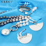 Shell Pearl Necklace Beads Sweater Chain Necklace