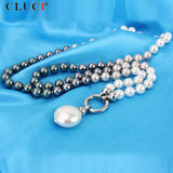 Shell Pearl Necklace Beads Sweater Chain Necklace