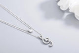 925s Silver Double Pendant Diamond Necklace