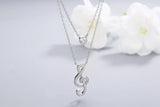 925s Silver Double Pendant Diamond Necklace