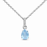 Sky Gem Pendant Necklace Sterling Silver