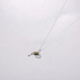 925 Silver Devil's Eye Tears Crystal Pendant Necklace