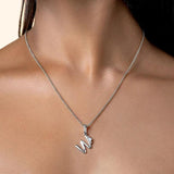 Sterling Silver W Moonstone Pendant Necklace