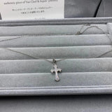 S925 Sterling Silver Cross Pendant Diamond Necklace