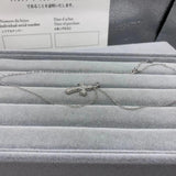 S925 Sterling Silver Cross Pendant Diamond Necklace