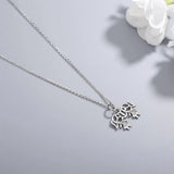 925s Sterling Silver Girl Diamond Necklace