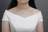 925s Sterling Silver Girl Diamond Necklace