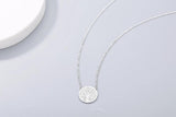 925s Silver Leaves Diamond Pendant Women's Necklace
