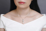 925S Silver Wings Diamond Pendant Necklace