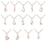 S925 Moonstone 26 Letter Necklace