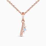S925 Moonstone 26 Letter Necklace
