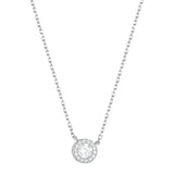 925s Silver Diamond Pendant Necklace for Women