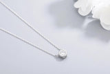 925s Silver Diamond Pendant Necklace for Women