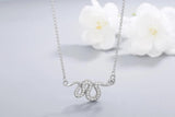 925s Silver Snake Pendant Necklace with Diamond Studded Collarbone