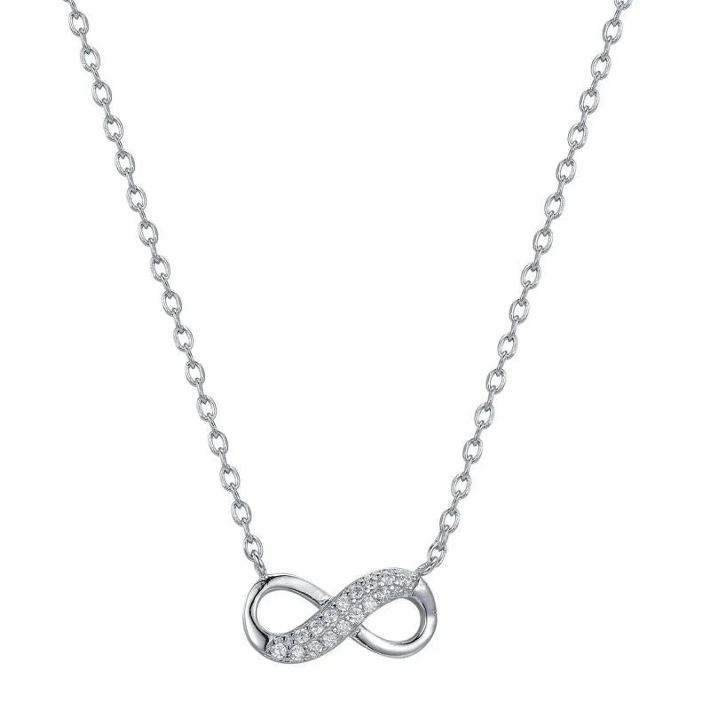925S Silver Diamond Pendant Clavicle Necklace
