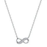 925S Silver Diamond Pendant Clavicle Necklace