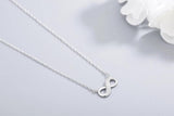 925S Silver Diamond Pendant Clavicle Necklace