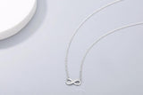 925S Silver Diamond Pendant Clavicle Necklace