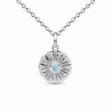 Vintage S925 Silver Moonstone Pendant Necklace