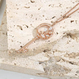 925 Silver Key Necklace with Zircon Pendant High Quality