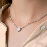 Moonstone Pendant Necklace - S925 Sterling Silver