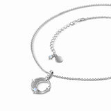 Sterling Silver Moonstone Charm Necklace Small All-match Jewelry
