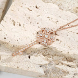 Sterling Silver 925 Key Necklace Zircon Jewelry Gift