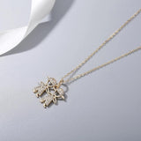 925s Sterling Silver Girls Diamond Pendant Collarbone Necklace