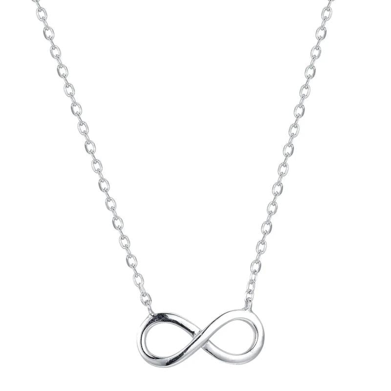 925s Silver Infinite Symbol Pendant Women's Necklace