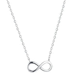 925s Silver Infinite Symbol Pendant Women's Necklace