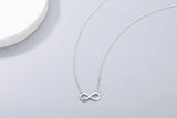 925s Silver Infinite Symbol Pendant Women's Necklace