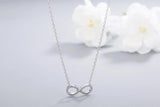 925s Silver Infinite Symbol Pendant Women's Necklace