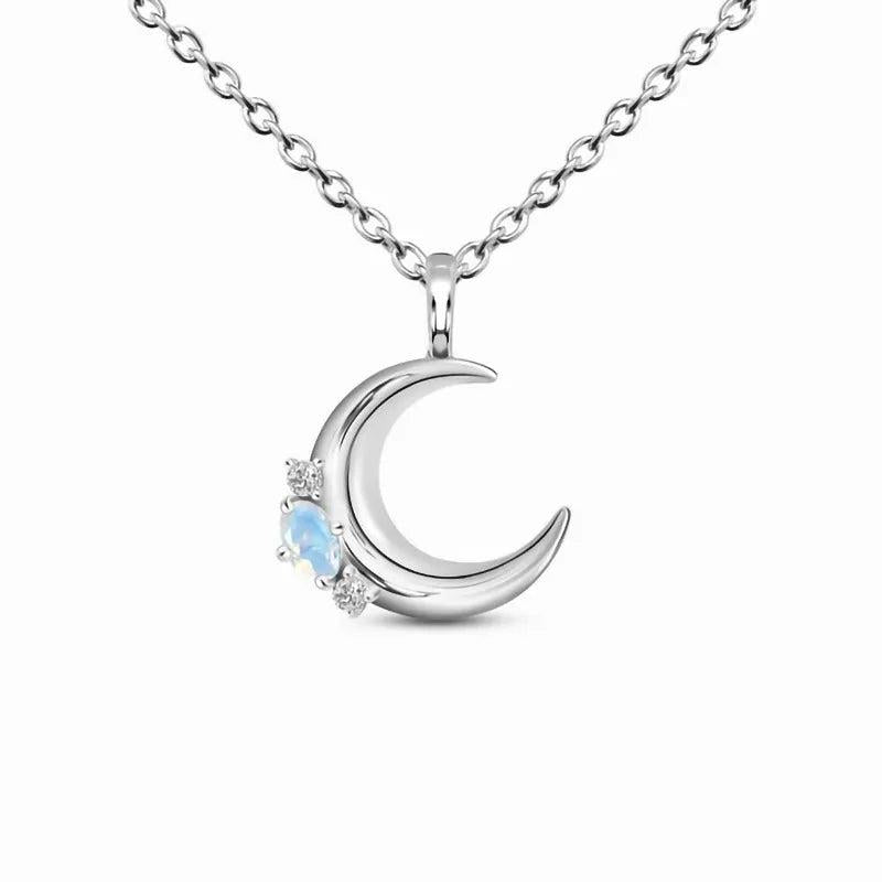 Moonstone Pendant Necklace in 925 Sterling Silver