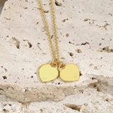 Double Heart Enamel Necklaces S925 Sterling Silver Necklace High Jewelry