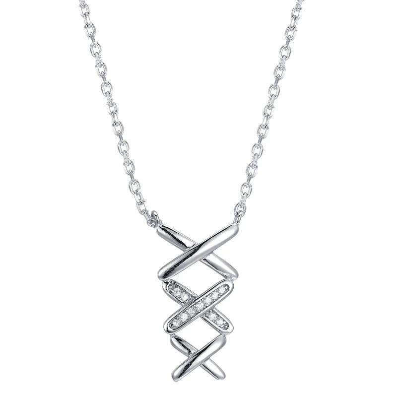 925S Silver Diamond Pendant Necklace