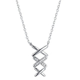 925S Silver Diamond Pendant Necklace